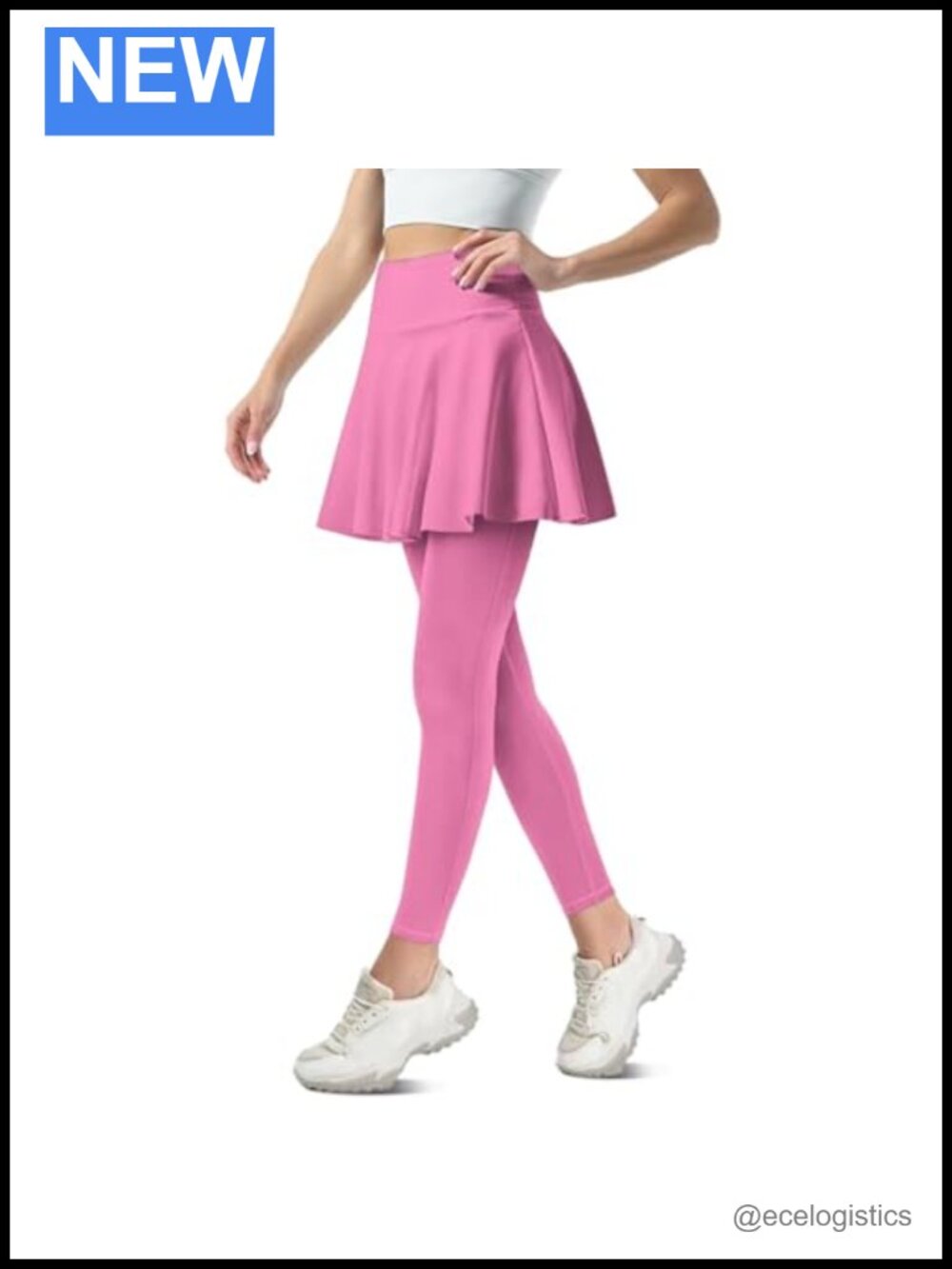 Skirted Leggings Full Length Women Workout Tennis Skirt Pockets